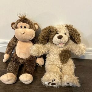 Build a bear Plush Monkey and Dog set